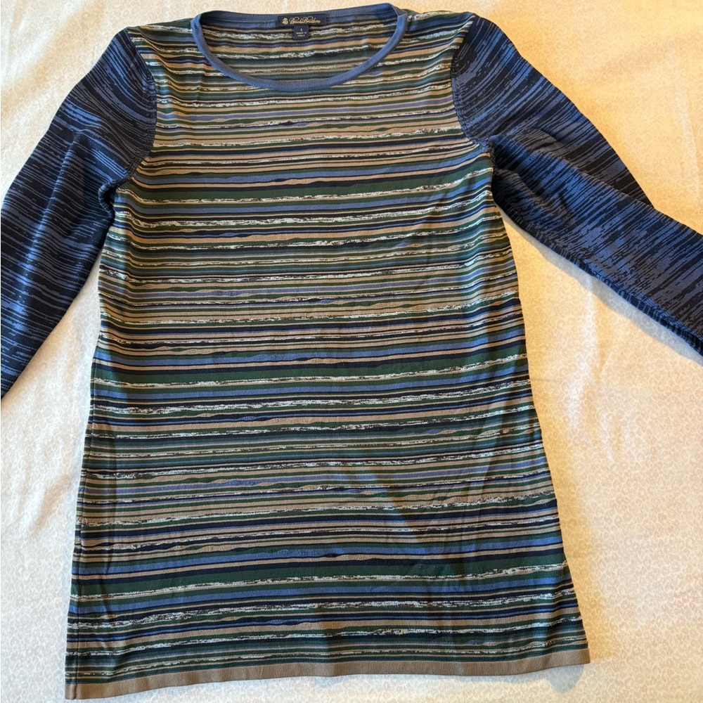 Brooks Brothers Multicolor Striped Knit Top